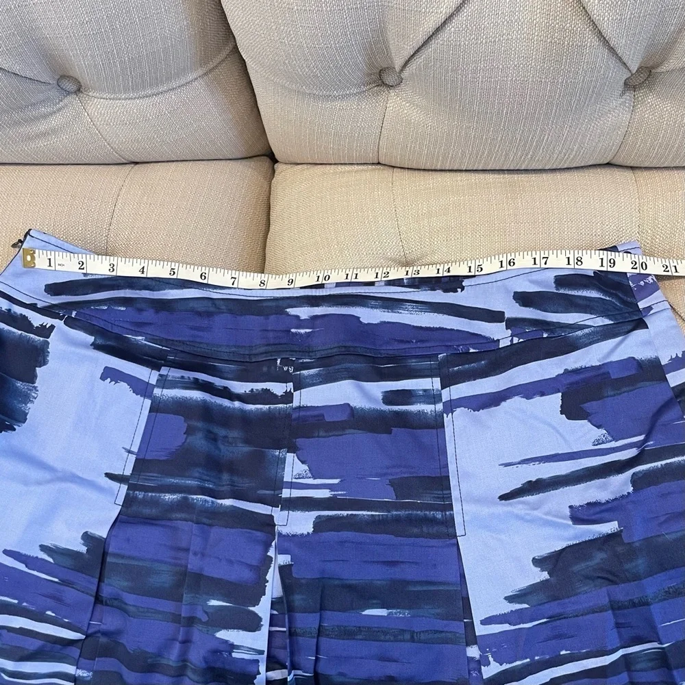 Lane Bryant Pleated Skirt Women's Plus Size 20 Blue Purple Back Zip Lined NWT